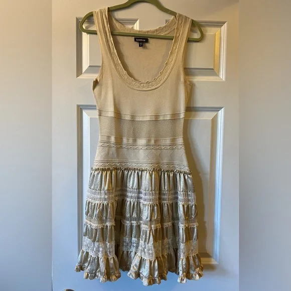 Bebe Dresses | Bebe Beige Summer Dress in Size M. Stretchy | Color: Cream | Size: M | Ermolyelena's Closet